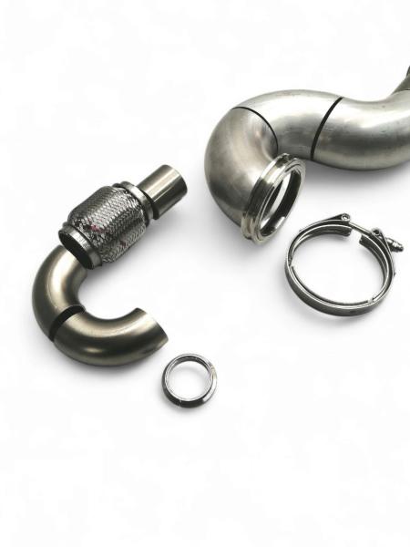 89mm Downpipe Bausatz für G42 1450 Turbolader Garrett / Pulsar 7975G